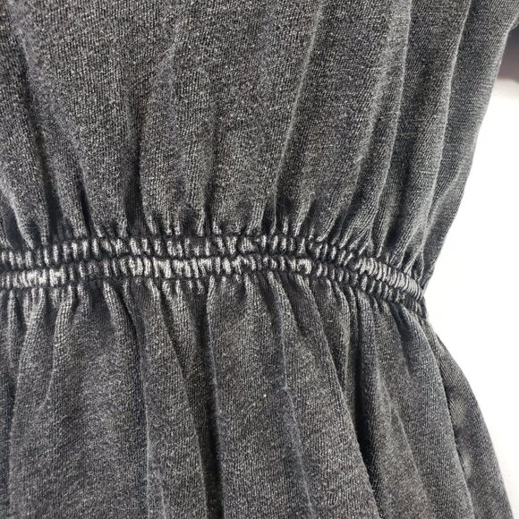 We The Free ~Free People Acid Wash Dress Womens Small S  Gray Short Sleeve /A190 - Picture 4 of 9
